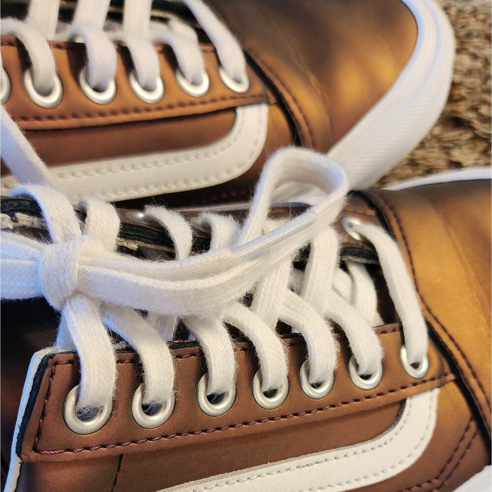VANS Old Skool Iridescent Pewter Purple Bronze Skate Shoes W9.5/M8 - Picture 7 of 8